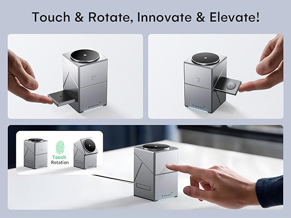 Qi2 15W 3-in-1 Touch Auto-Rotation Magnetic Wireless Charger